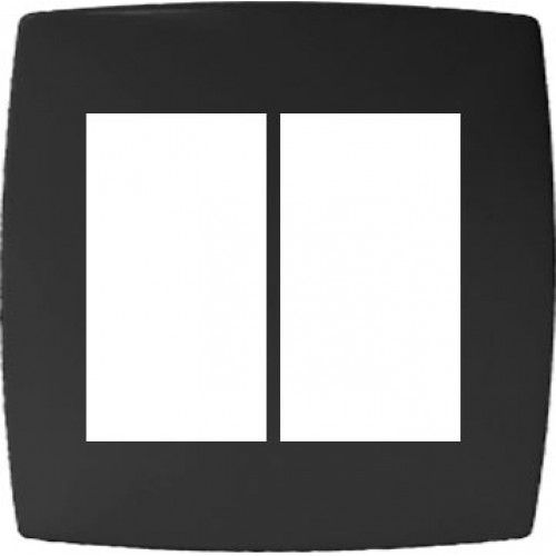 PLACA P/ 6 MÓDULOS COM SUPORTE 4X4 - BLUX HOME GRAFITE