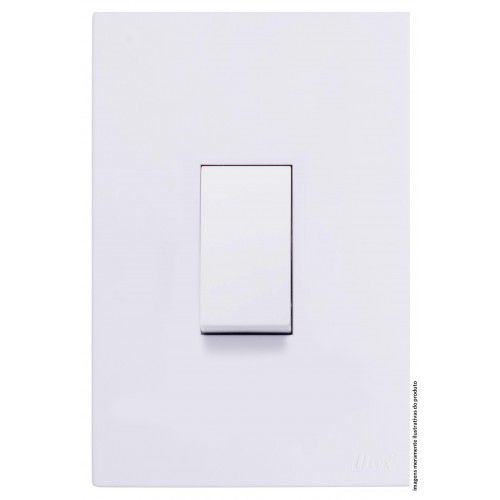 CJ INTERRUPTOR INTERMEDIARIO VERTICAL  4X2 - RECTA BRANCO GLOSS