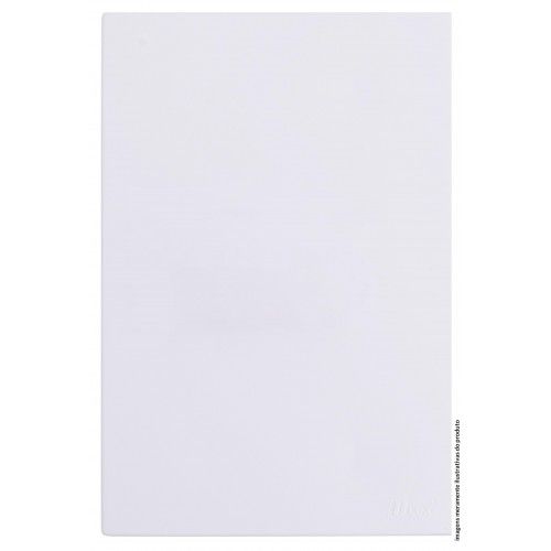 PLACA CEGA COM SUPORTE  4X2 - RECTA BRANCO GLOSS