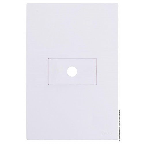CJ PLACA FURO HORIZONTAL 4X2 - RECTA BRANCO GLOSS