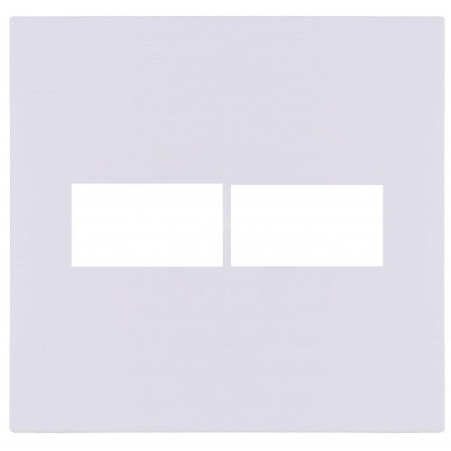 PLACA P/  2 MODULOS COM SUPORTE 4X4 -  RECTA BRANCO GLOSS