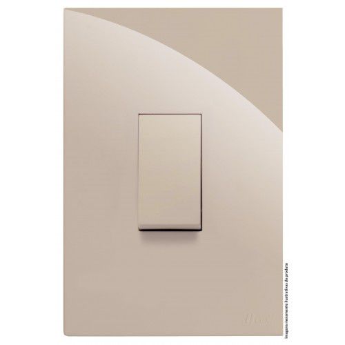 CJ INTERRUPTOR INTERMEDIARIO VERTICAL 4X2 - RECTA AREIA GLOSS