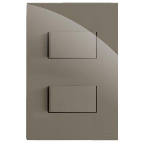 CJ INTERRUPTOR DUPLO SIMPLES SEPARADO  4X2 - RECTA FENDI GLOSS