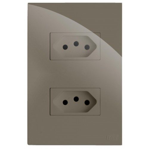 CJ TOMADA DUPLA 10A 4X2 - RECTA FENDI GLOSS