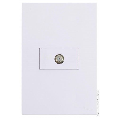 CJ COAXIAL (ANTENA) HORIZONTAL 4X2 - RECTA BRANCO GLOSS
