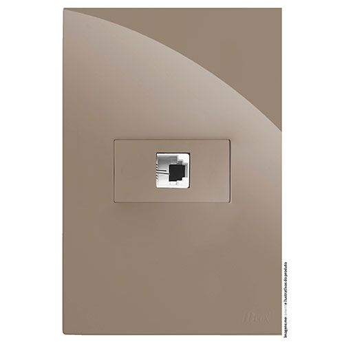 CJ RJ11 2 FIOS (TELEFONE) HORIZONTAL  4X2 - RECTA FENDI GLOSS
