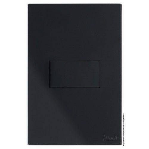 CJ INTERRUPTOR SIMPLES HORIZONTAL 4X2 - RECTA BLACK SATIN FOSCO