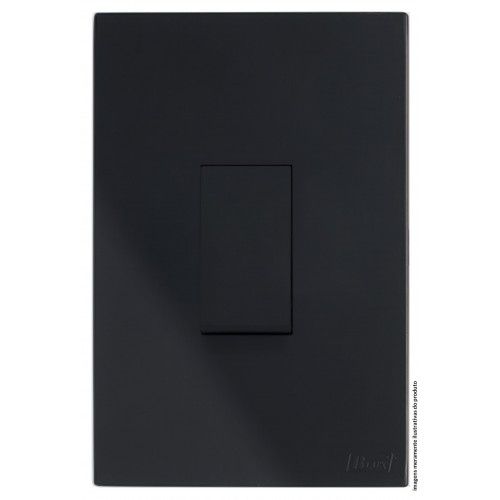 CJ INTERRUPTOR INTERMEDIARIO VERTICAL 4X2 - RECTA BLACK SATIN FOSCO