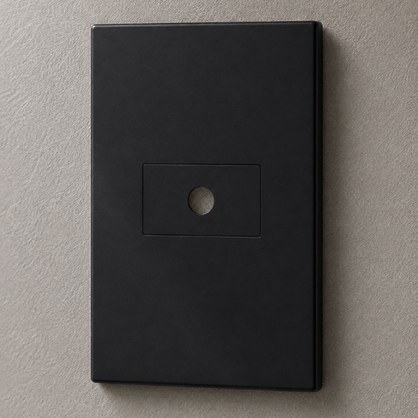 CJ PLACA FURO HORIZONTAL 4X2 - RECTA BLACK SATIN FOSCO