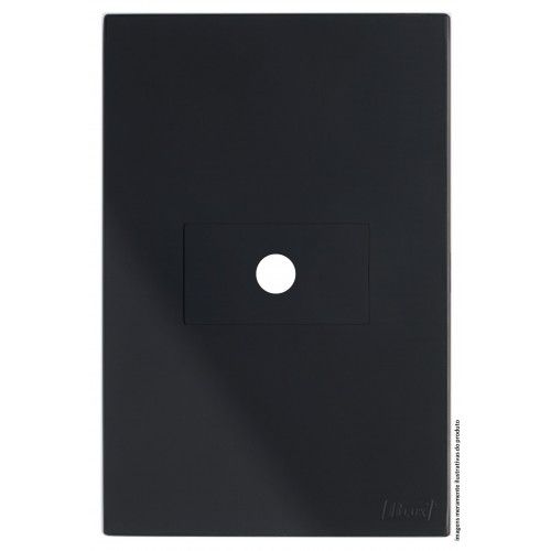 CJ PLACA FURO HORIZONTAL 4X2 - RECTA BLACK SATIN FOSCO