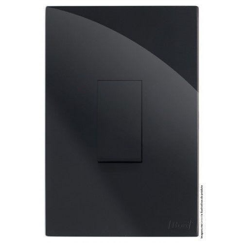 CJ INTERRUPTOR INTERMEDIARIO VERTICAL 4X2 -  RECTA BLACK GLOSS