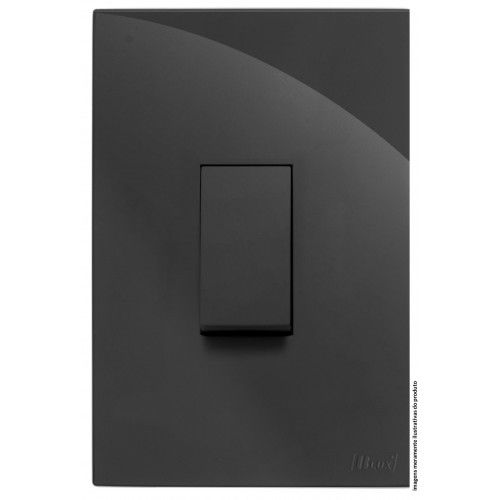 CJ INTERRUPTOR SIMPLES VERTICAL 4X2 - RECTA GRAFITE GLOSS