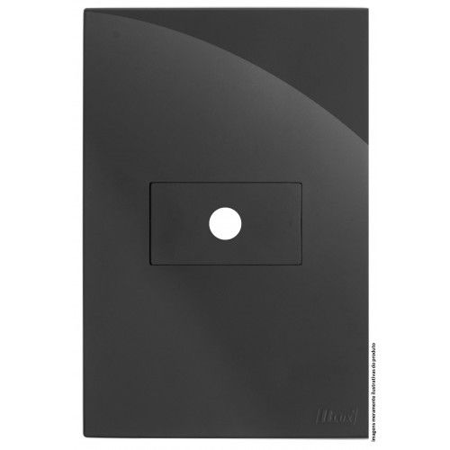 CJ PLACA FURO HORIZONTAL 4X2 -  RECTA GRAFITE GLOSS