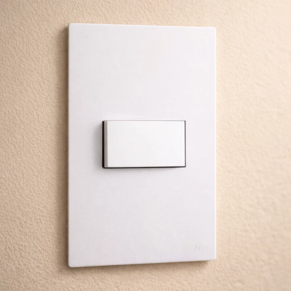 CJ INTERRUPTOR PARALELO HORIZONTAL 4X2 - RECTA BRANCO SATIN FOSCO