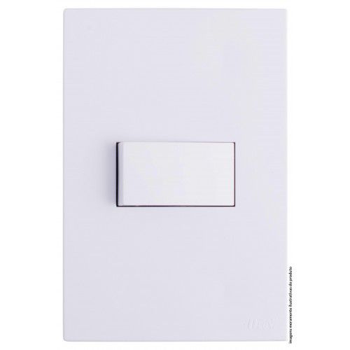 CJ INTERRUPTOR PARALELO HORIZONTAL 4X2 - RECTA BRANCO SATIN FOSCO