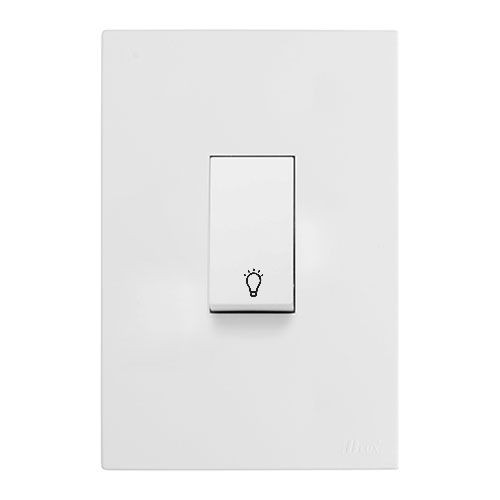 CJ PULSADOR DE MINUTERIA VERTICAL 4X2 - RECTA BRANCO FOSCO