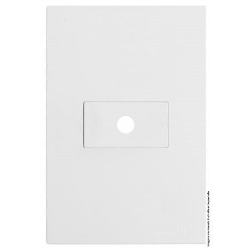 CJ PLACA FURO HORIZONTAL 4X2 - RECTA BRANCO SATIN FOSCO