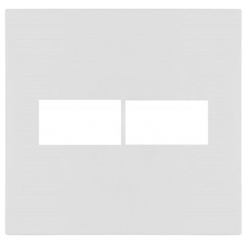 PLACA P/ 2 MOD. COM SUPORTE 4X4  -  RECTA BRANCO SATIN FOSCO