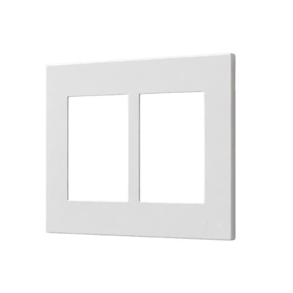 PLACA P/ 6 MOD. COM SUPORTE 4X4 - RECTA BRANCO SATIN FOSCO