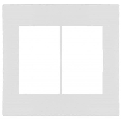 PLACA  P/ 6 MOD. COM SUPORTE 4X4 - RECTA BRANCO SATIN FOSCO