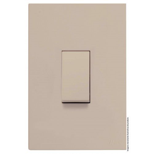 CJ INTERRUPTOR SIMPLES VERTICAL 4X2 - RECTA AREIA SATIN FOSCO