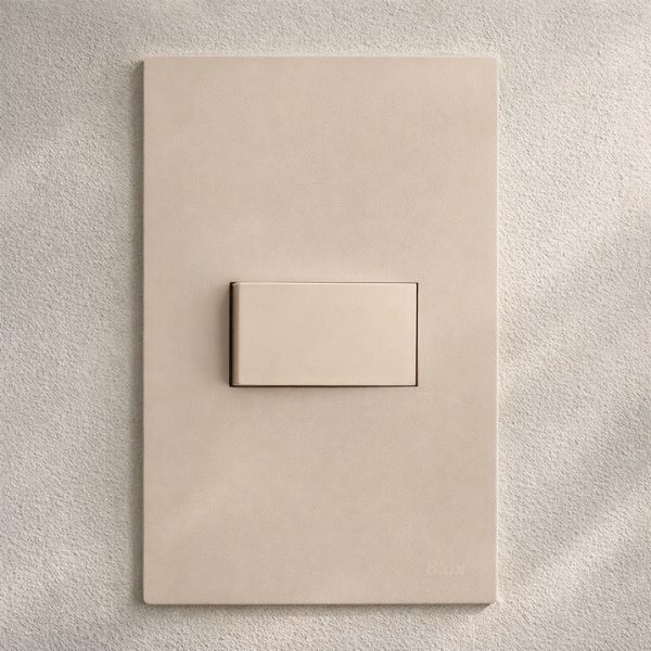 CJ INTERRUPTOR SIMPLES HORIZONTAL 4X2 - RECTA AREIA SATIN FOSCO