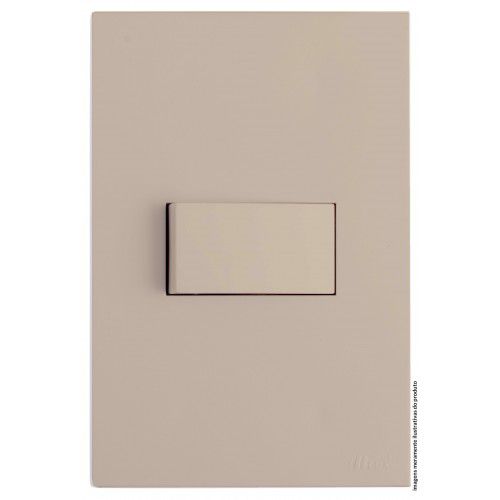 CJ INTERRUPTOR SIMPLES HORIZONTAL 4X2 - RECTA AREIA SATIN FOSCO