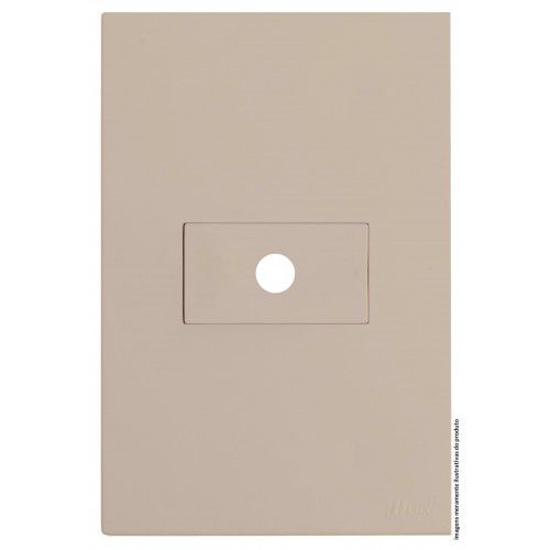 CJ PLACA FURO HORIZONTAL 4X2 - RECTA AREIA SATIN FOSCO