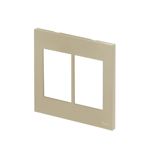 PLACA P/6 MODULOS COM SUPORTE 4X4 - RECTA AREIA SATIN FOSCO