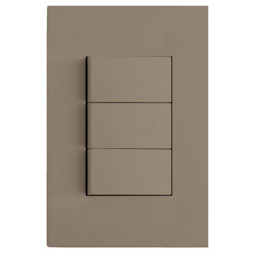 CJ INTERRUPTOR TRIPLO SIMPLES 4X2 - RECTA FENDI SATIN FOSCO
