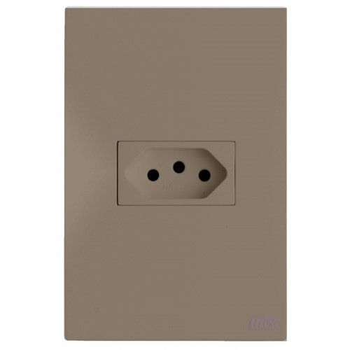 CJ TOMADA 10A HORIZONTAL 4X2 - RECTA FENDI SATIN FOSCO