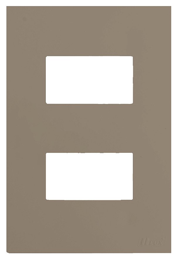 PLACA P/ 2 MOD. SEPARADOS COM SUPORTE 4X2  RECTA FENDI FOSCO
