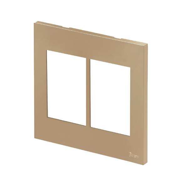 PLACA P/ 6 MODULOS COM SUPORTE 4X4 - RECTA FENDI SATIN FOSCO