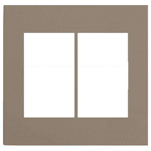 PLACA P/ 6 MODULOS COM SUPORTE 4X4 - RECTA FENDI SATIN FOSCO