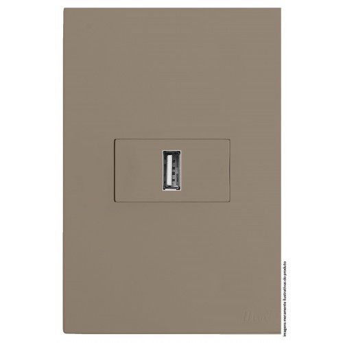CJ ENTRADA USB 2.A HOR. 4X2 - RECTA FENDI SATIN FOSCO