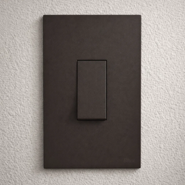 CJ INTERRUPTOR SIMPLES VERTICAL 4X2 - RECTA CHOCOLATE SATIN FOSCO