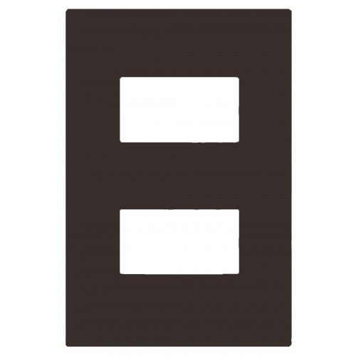 PLACA P/2 MOD.SEPARADOS COM SUPORTE 4X2RECTA CHOCOLATE SATIN