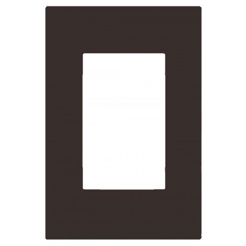 PLACA P/ 3 MODULOS COM SUPORTE 4X2 - RECTA CHOCOLATE SATIN