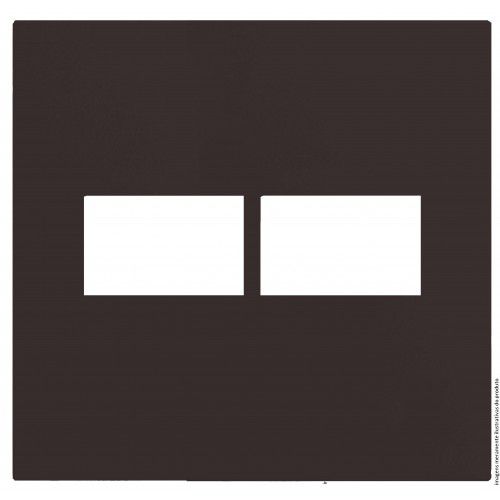 PLACA P/ 2 MOD. COM SUPORTE 4X4 - RECTA CHOCOLATE SATIN