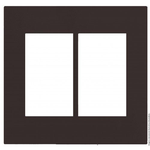 PLACA P/ 6 MOD.COM SUPORTE 4X4 - RECTA CHOCOLATE SATIN FOSCO