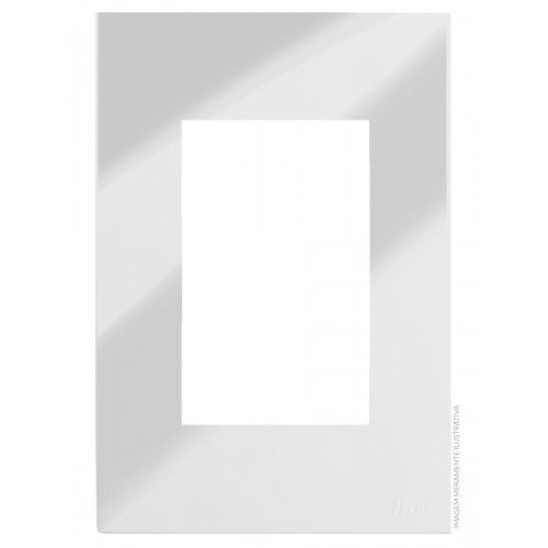 PLACA P/3 MOD.COM SUPORTE 4X2 RECTA ESPELHADA BRILHANTE GLOSS