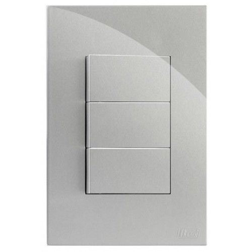 CJ TRIPLO (2 PARALELOS + 1 SIMPLES) 4X2 -  RECTA PRATA GLOSS