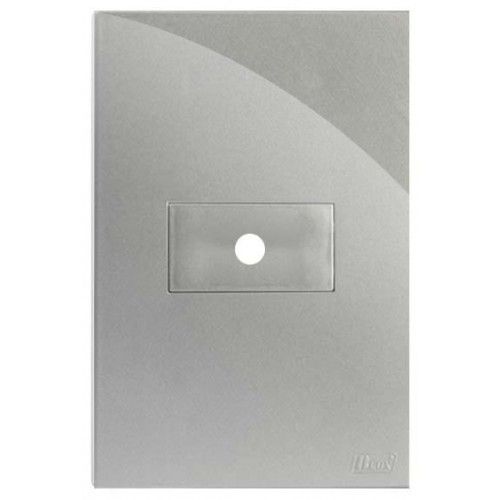 CJ PLACA FURO HORIZONTAL 4X2 - RECTA PRATA GLOSS