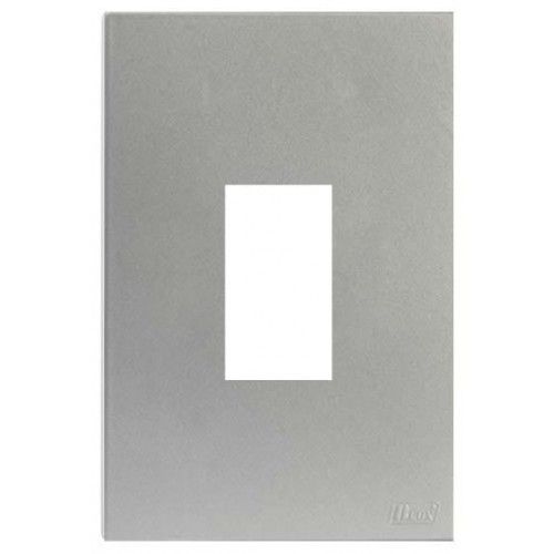 PLACA P/ 1 MOD.VERTICAL COM SUPORTE 4X2 - RECTA PRATA SATIN