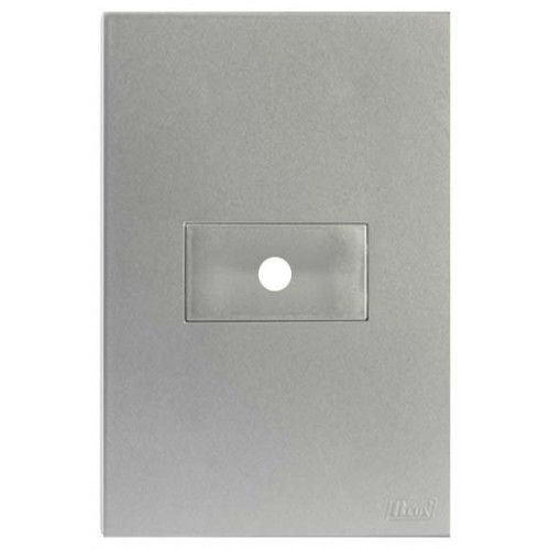 CJ PLACA FURO HORIZONTAL 4X2 - RECTA PRATA SATIN FOSCO