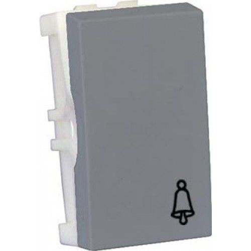 MODULO PULSADOR DE CAMPAINHA - RECTA PRATA SATIN FOSCO