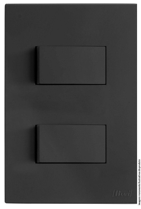 CJ INTERRUPTOR DUPLO SIMPLES SEPARADO 4X2  - RECTA HOME FOSCO