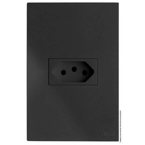 CJ TOMADA 20A HOR. 4X2 - RECTA HOME GRAFITE SATIN FOSCO