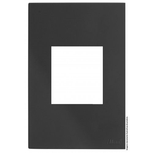 PLACA P/2 MOD. JUNTOS COM SUPORTE 4X2 - RECTA GRAFITE SATIN