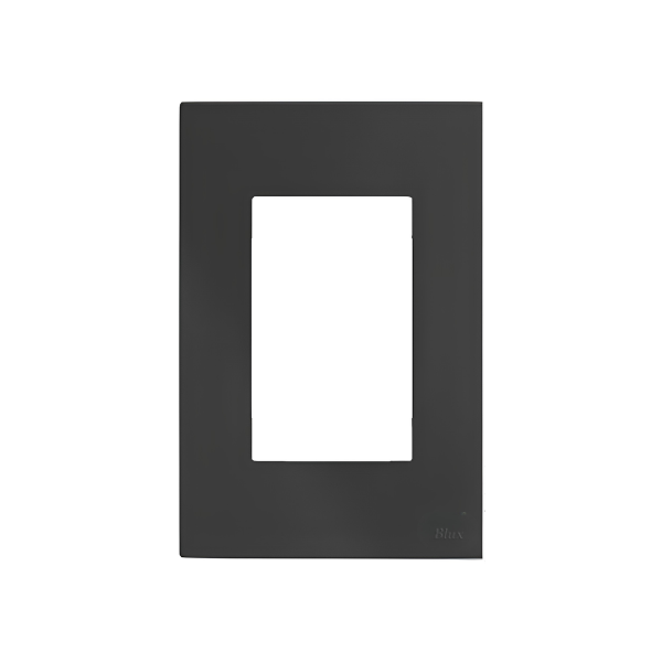 PLACA P/ 3 MOD. COM SUPORTE 4X2 - RECTA GRAFITE SATIN FOSCO